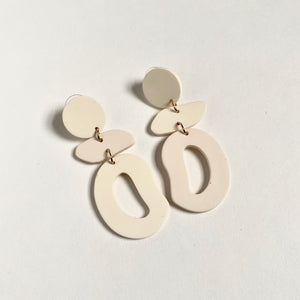 “Tulum” White Clay Earrings