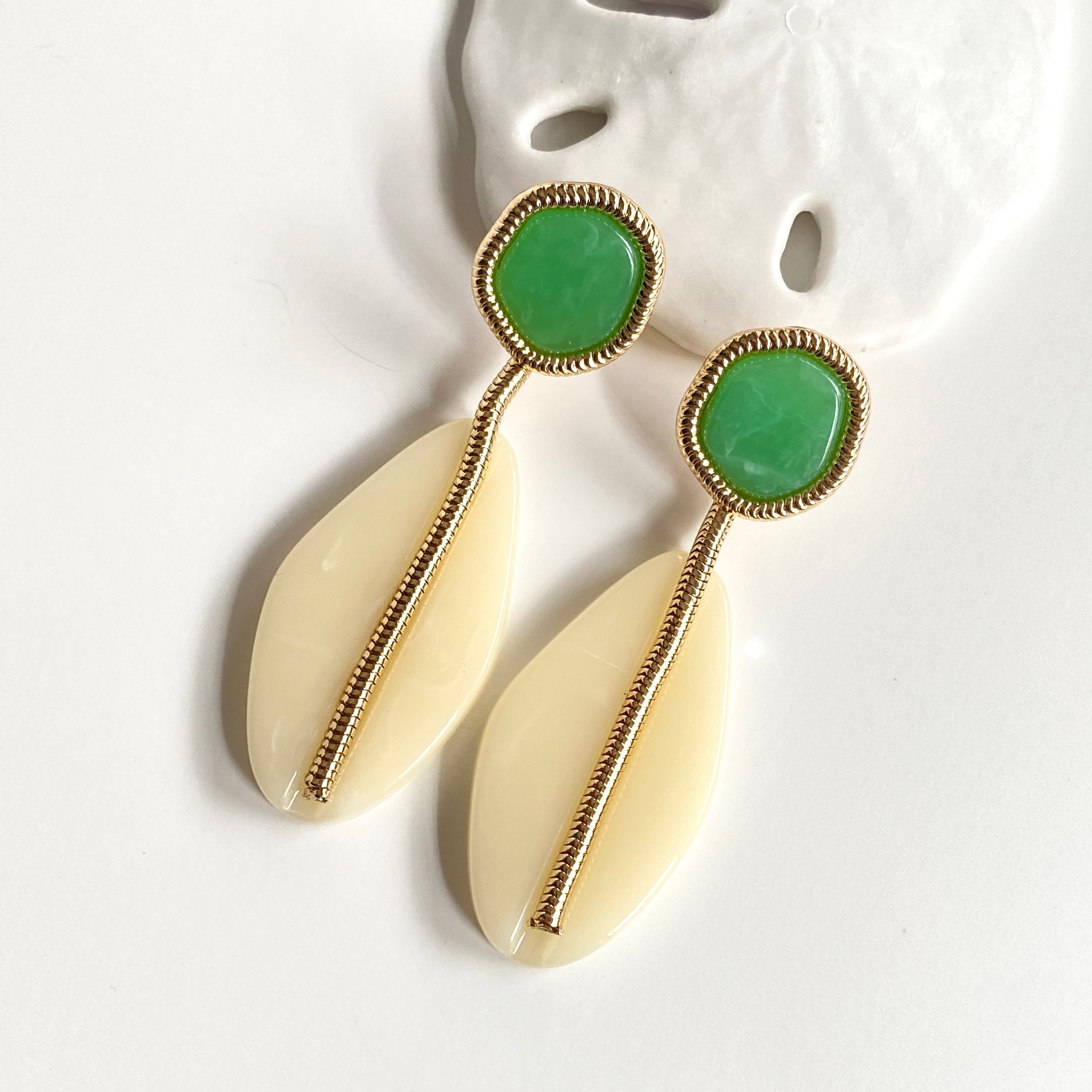 “Egret” Dangle Earrings