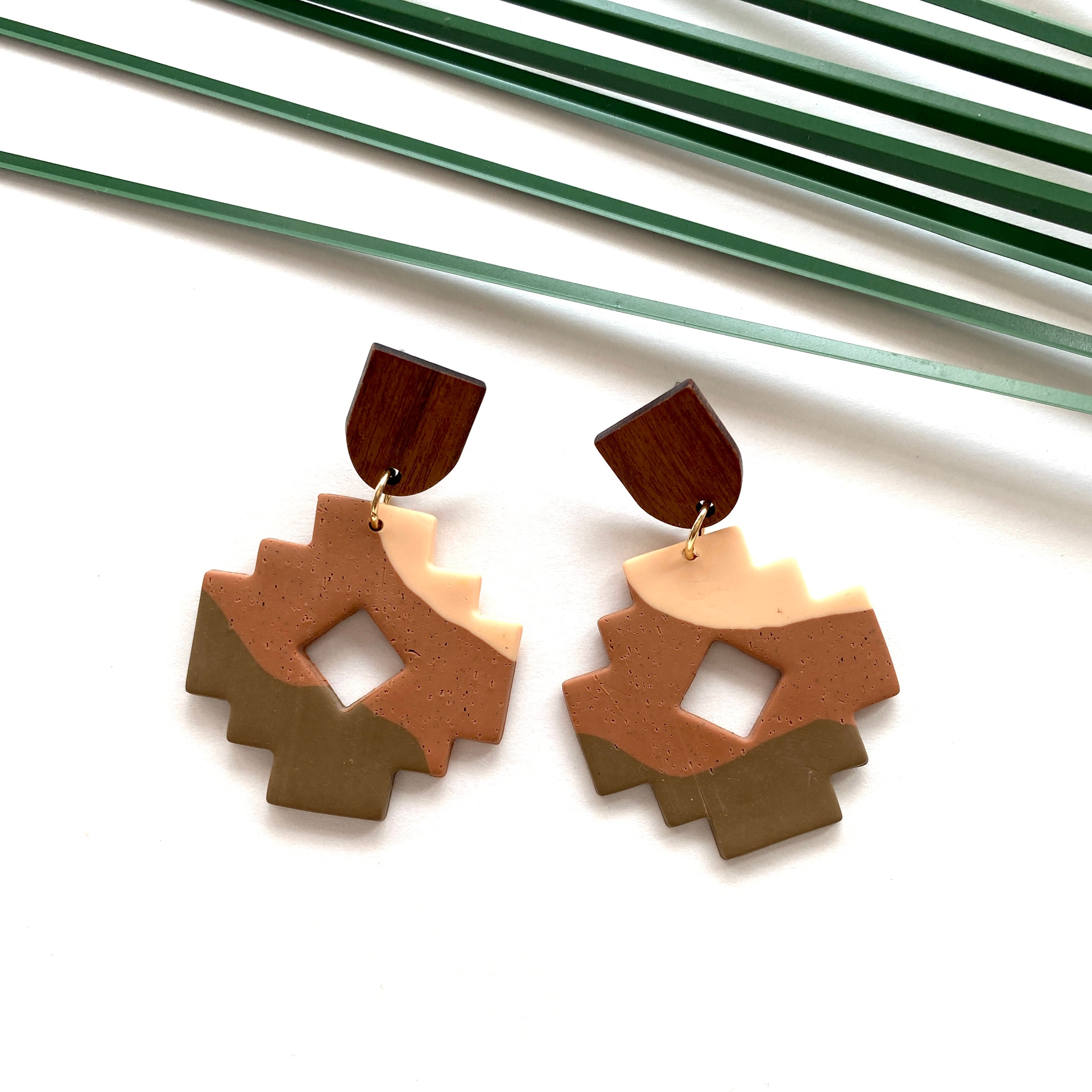 “Ruins” Geo Earrings