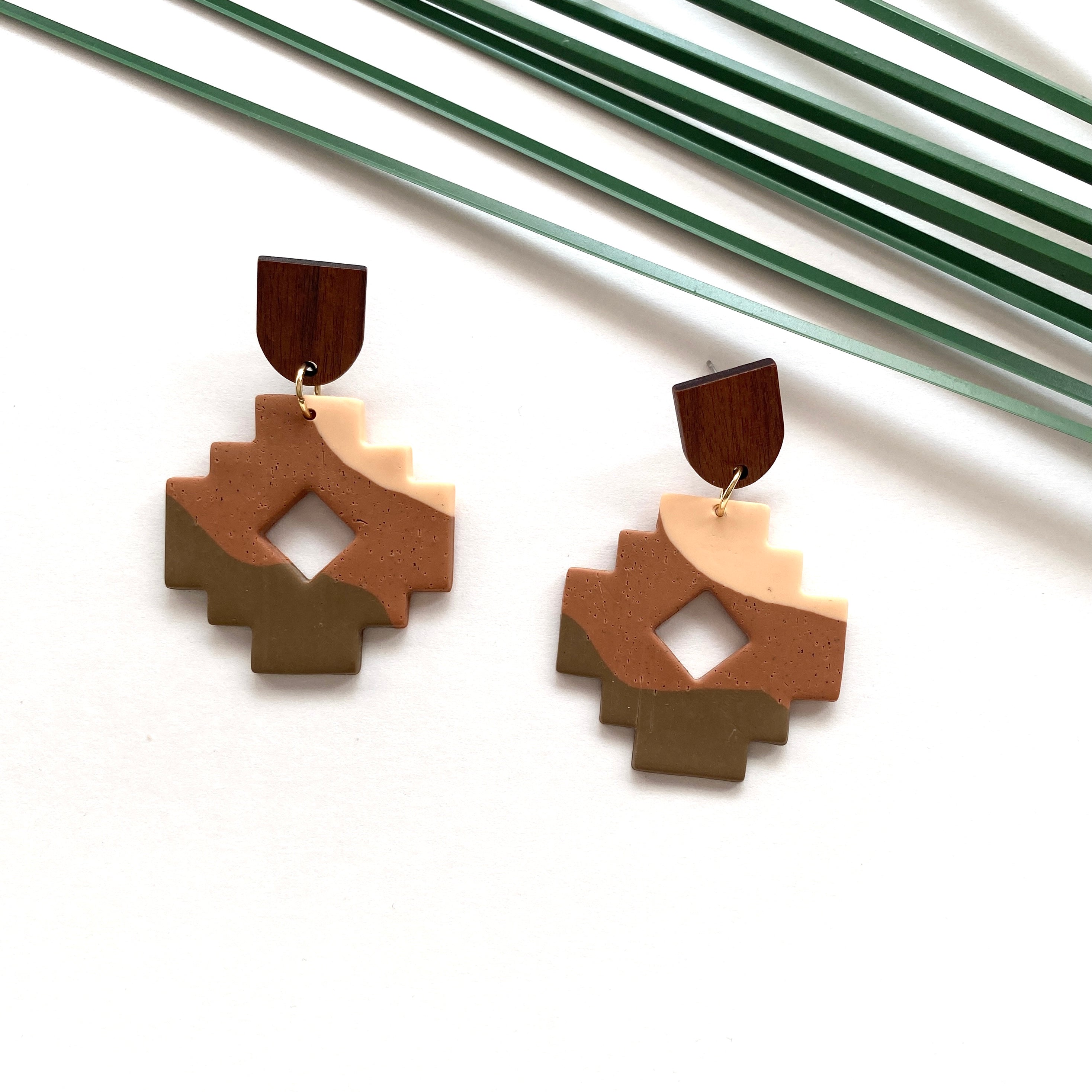 “Ruins” Geo Earrings