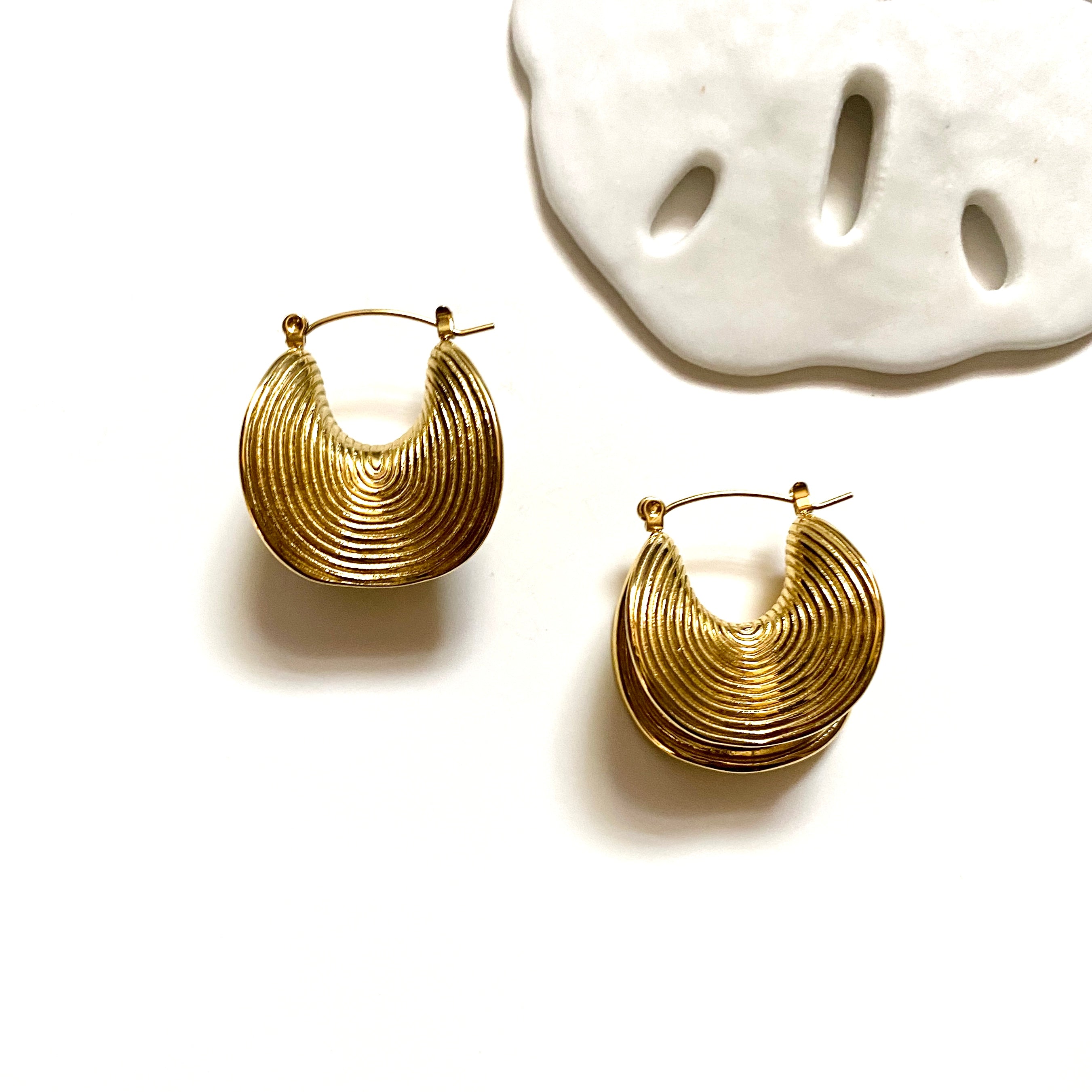 “Fortune” Huggie Hoop Earrings