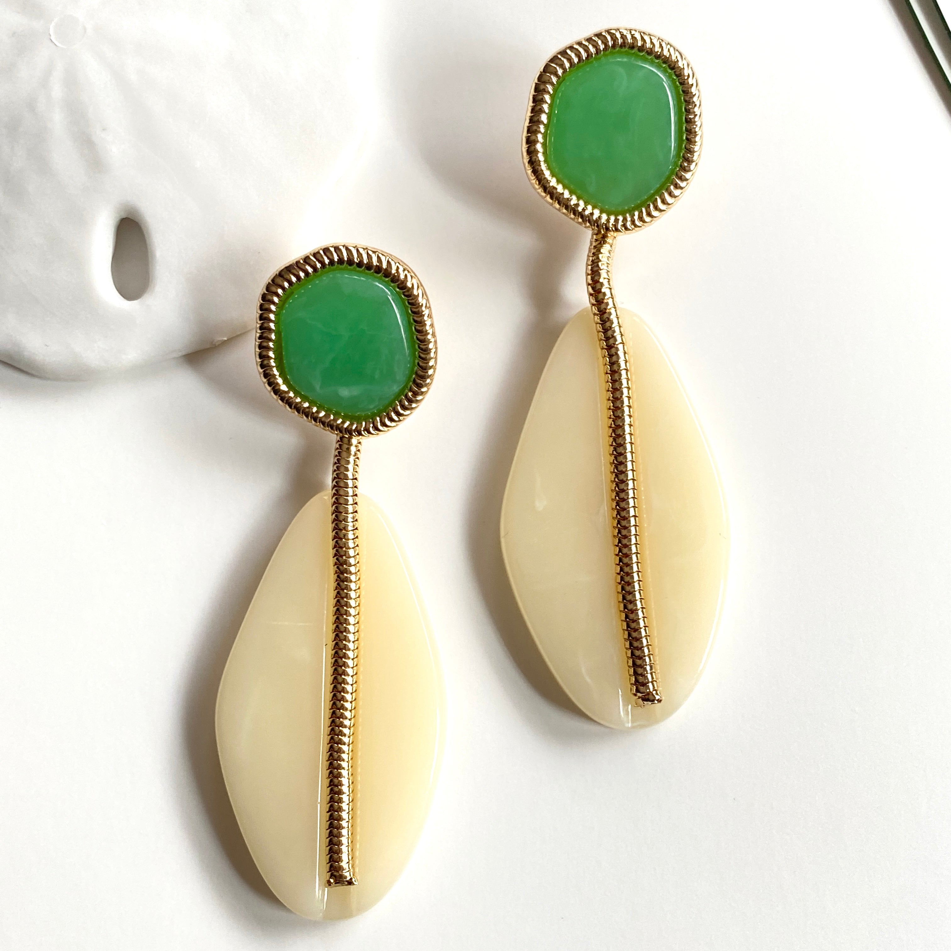 “Egret” Dangle Earrings