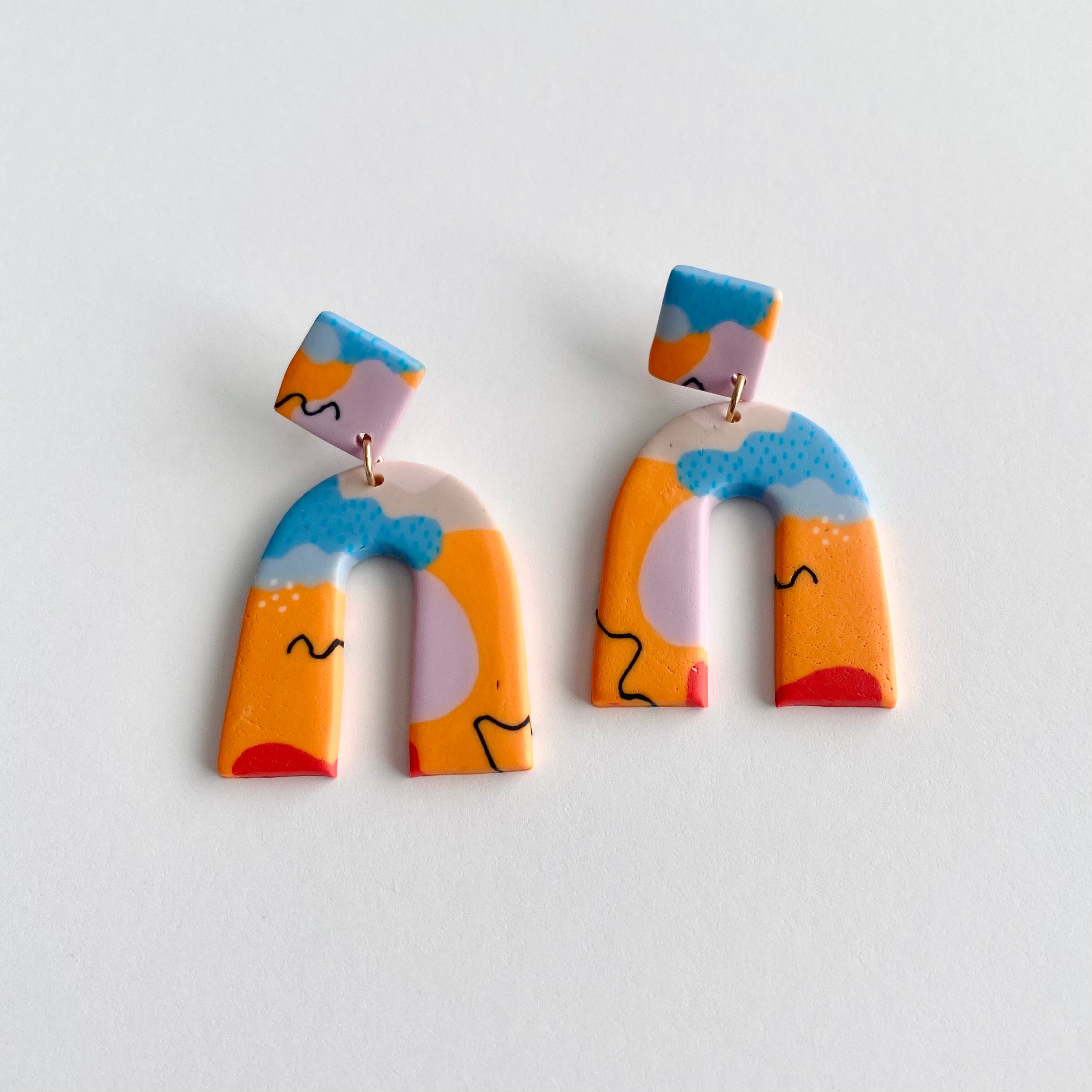 “Doodles” Arch Earrings