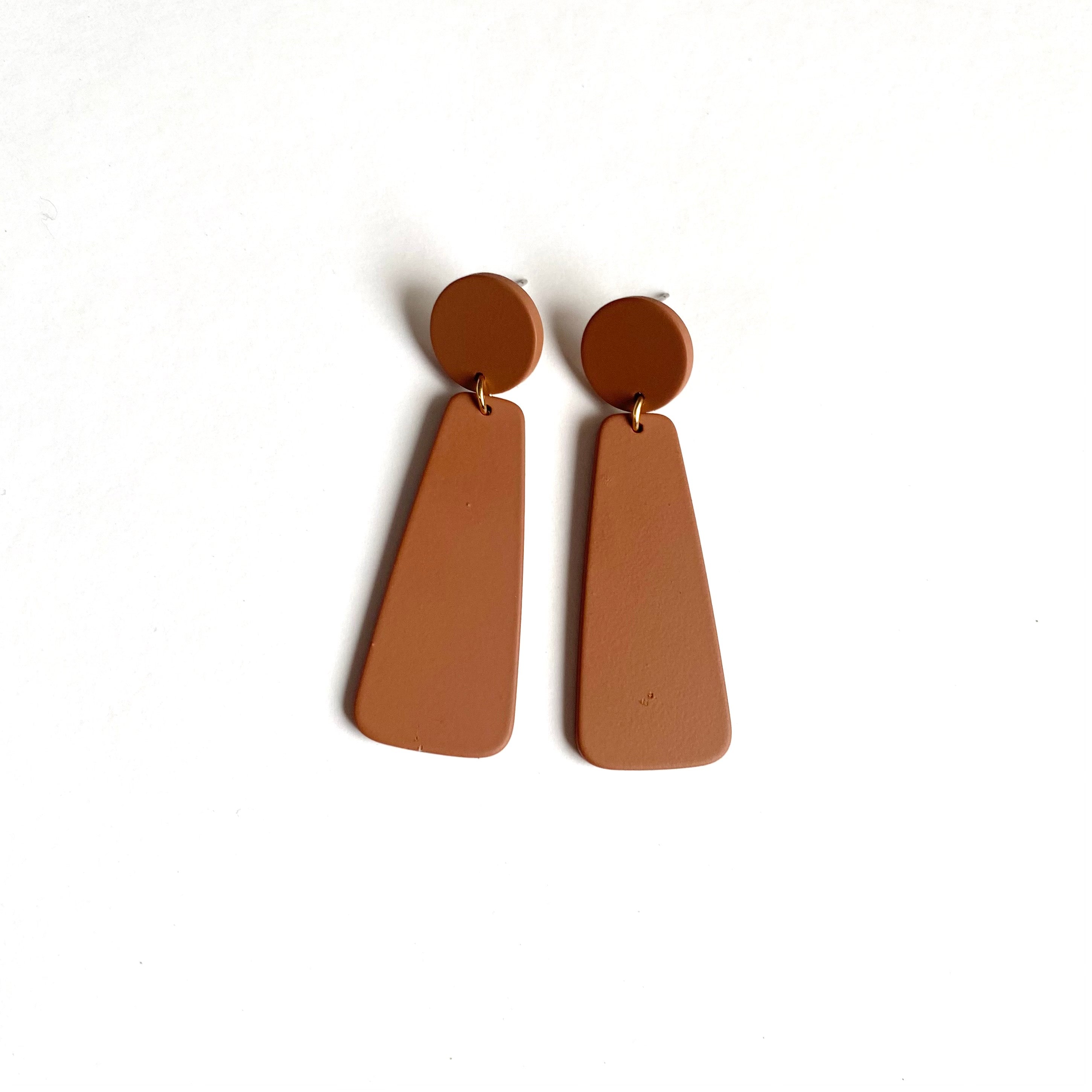 “Caramel Drop” Brown Drop Earrings