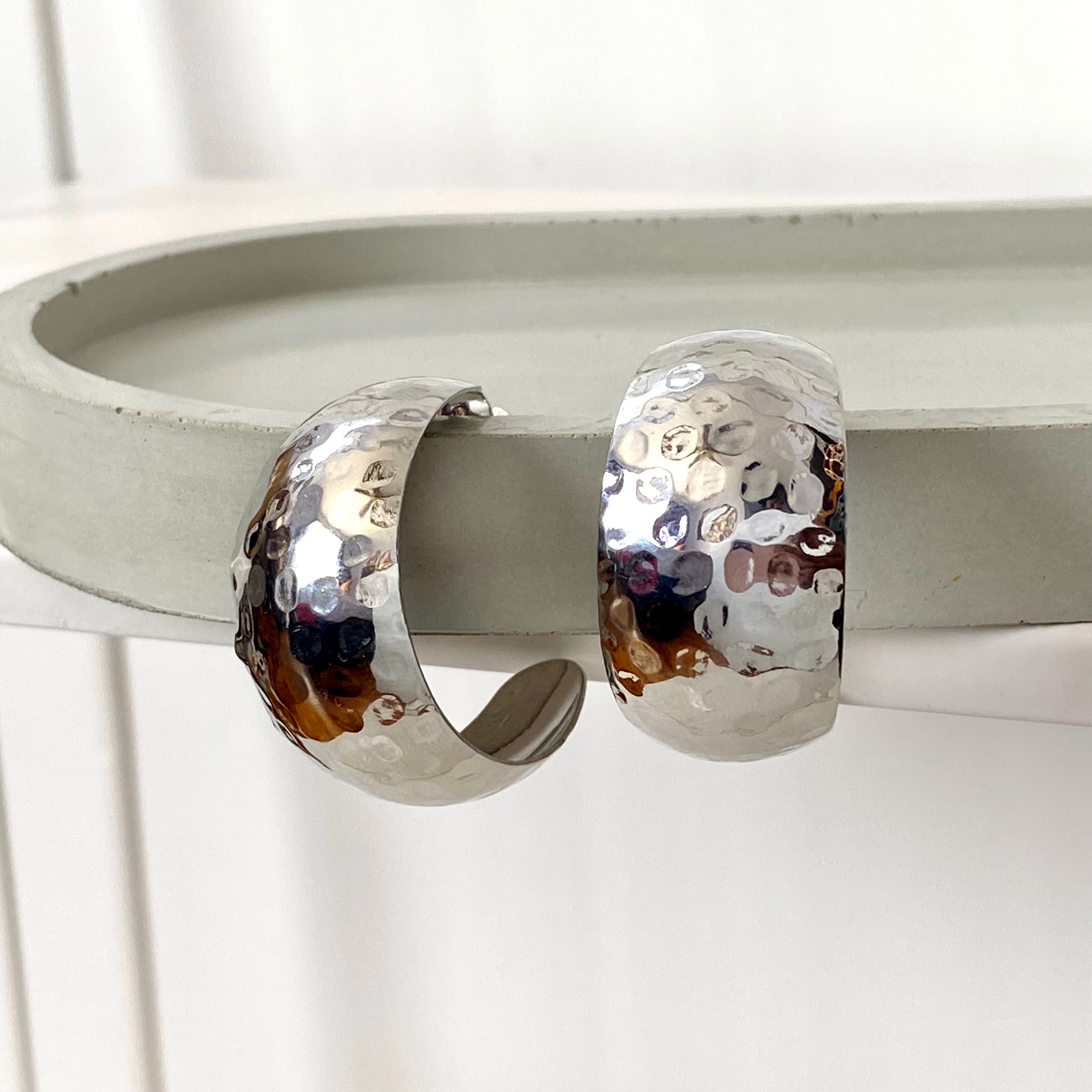 “Stoned” Hoop Earrings