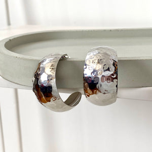 “Stoned” Hoop Earrings