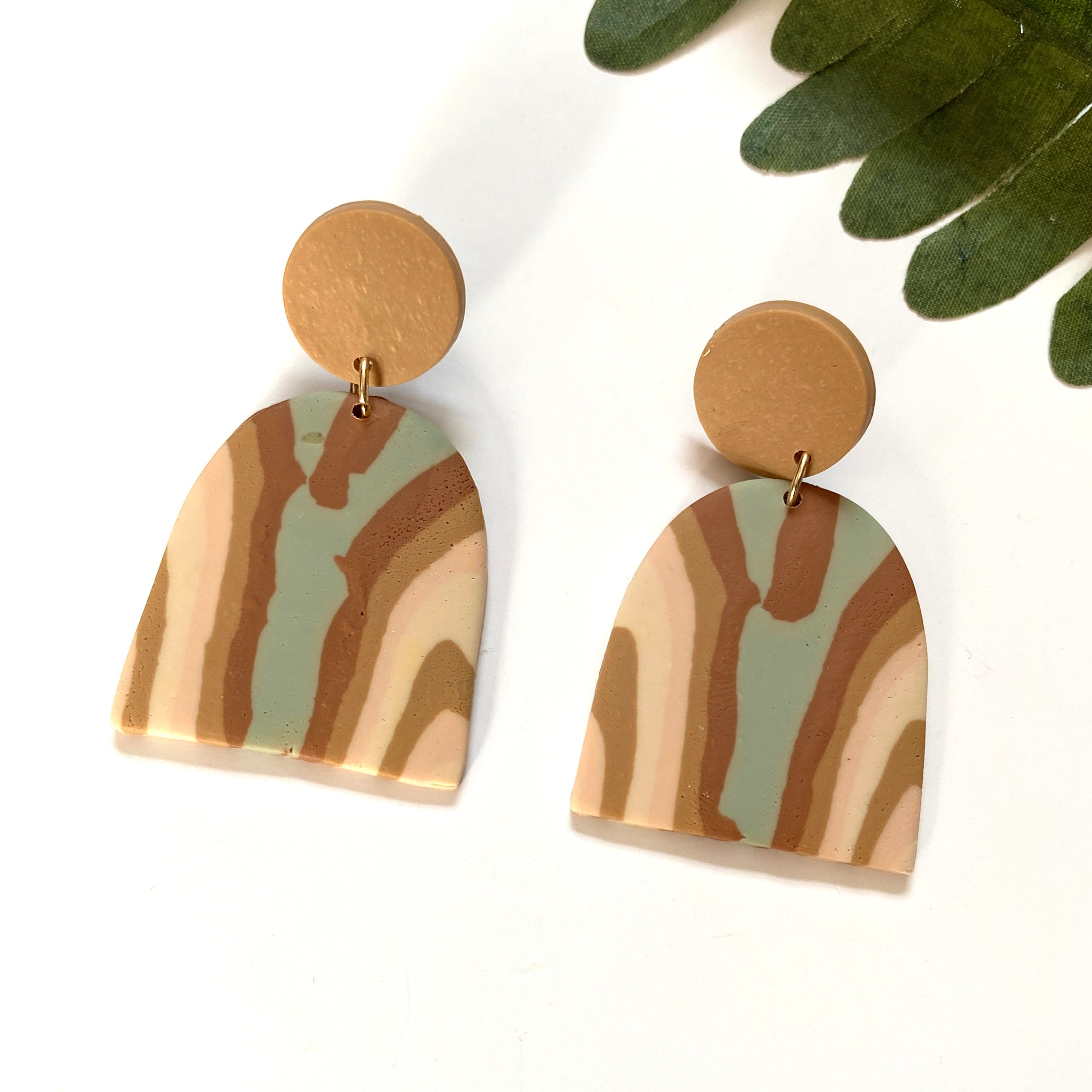 “Desert Sand” Abstract Earrings