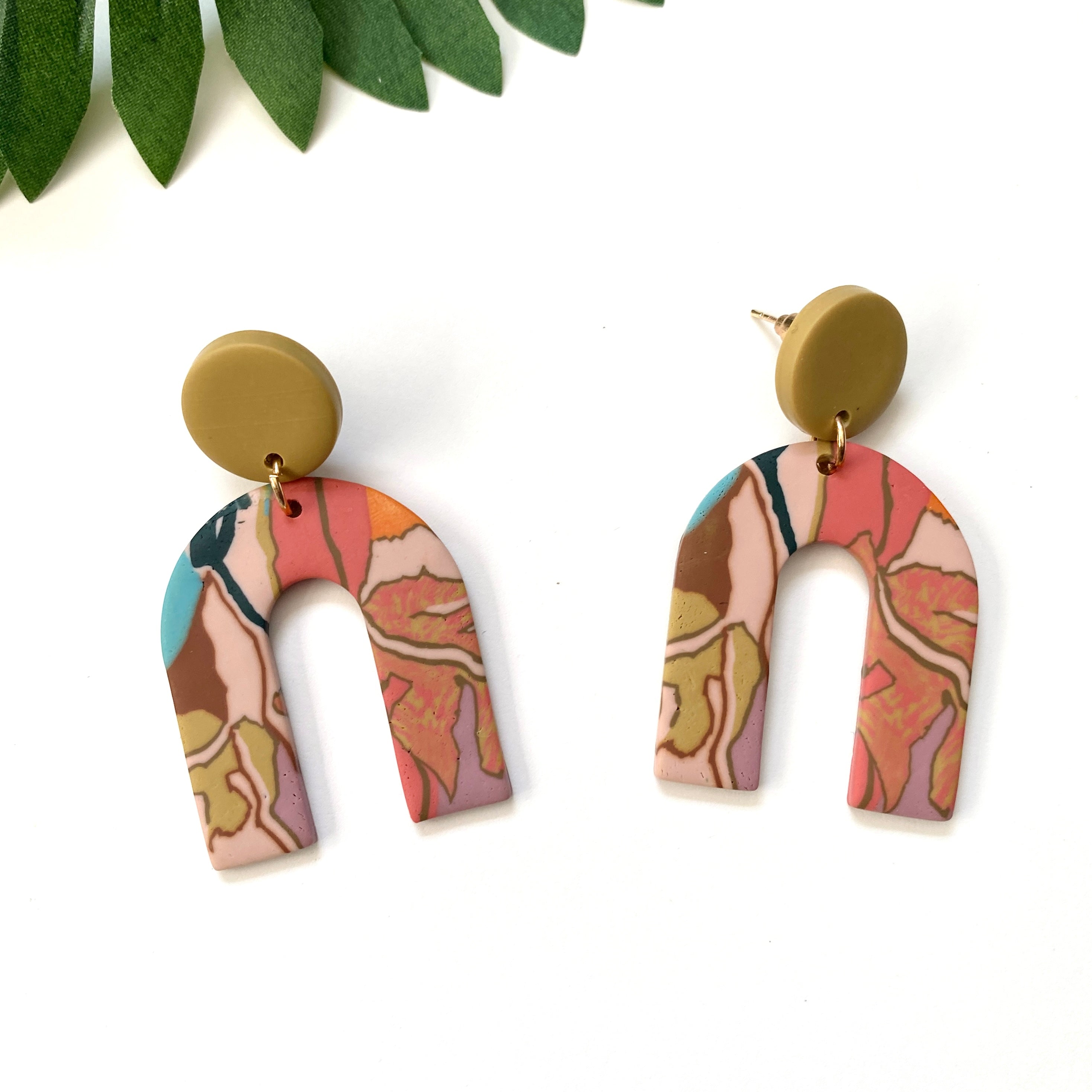 “Falling For You” Arch Earrings