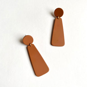 “Caramel Drop” Brown Drop Earrings