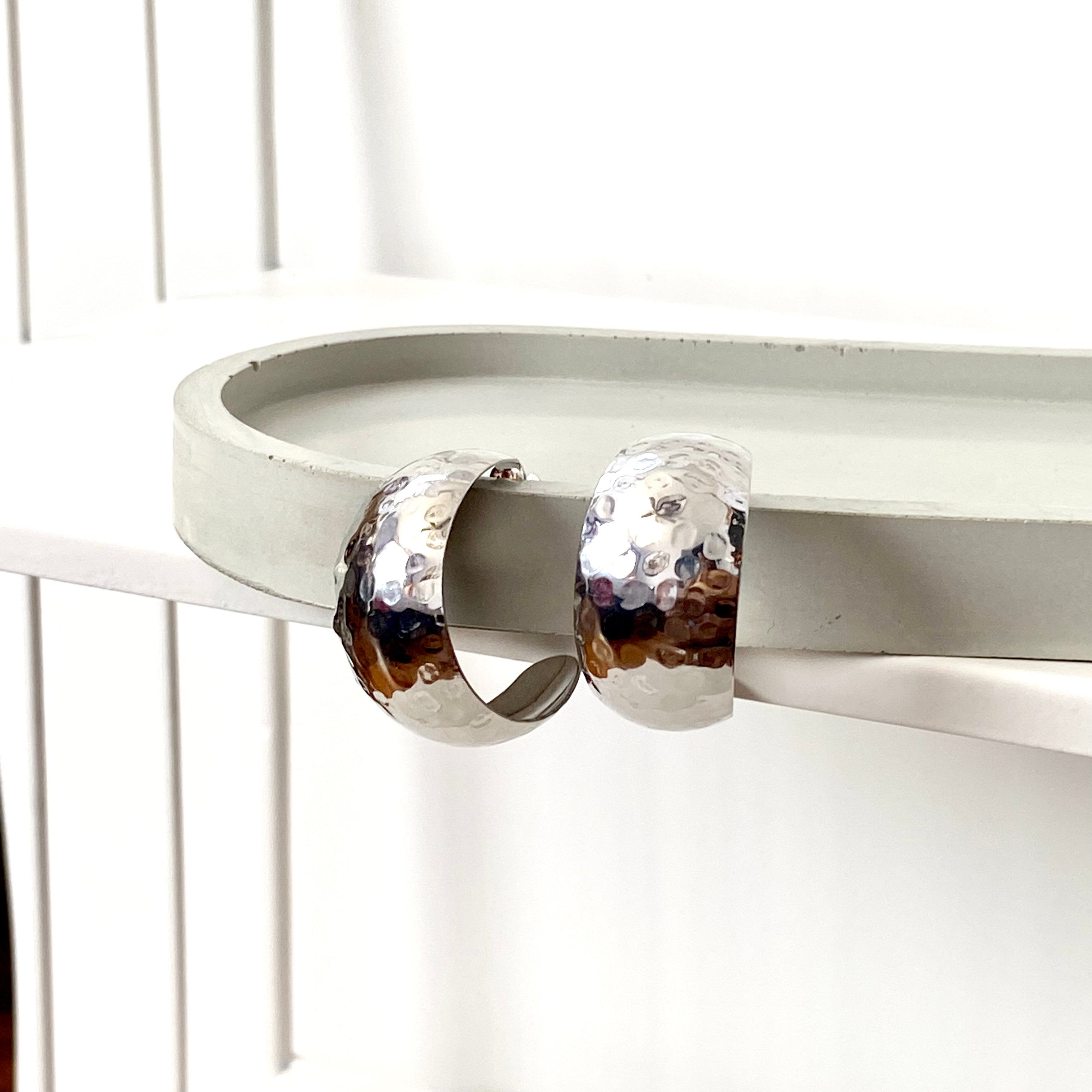 “Stoned” Hoop Earrings
