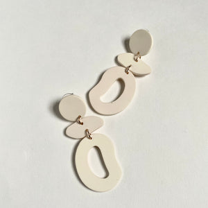 “Tulum” White Clay Earrings