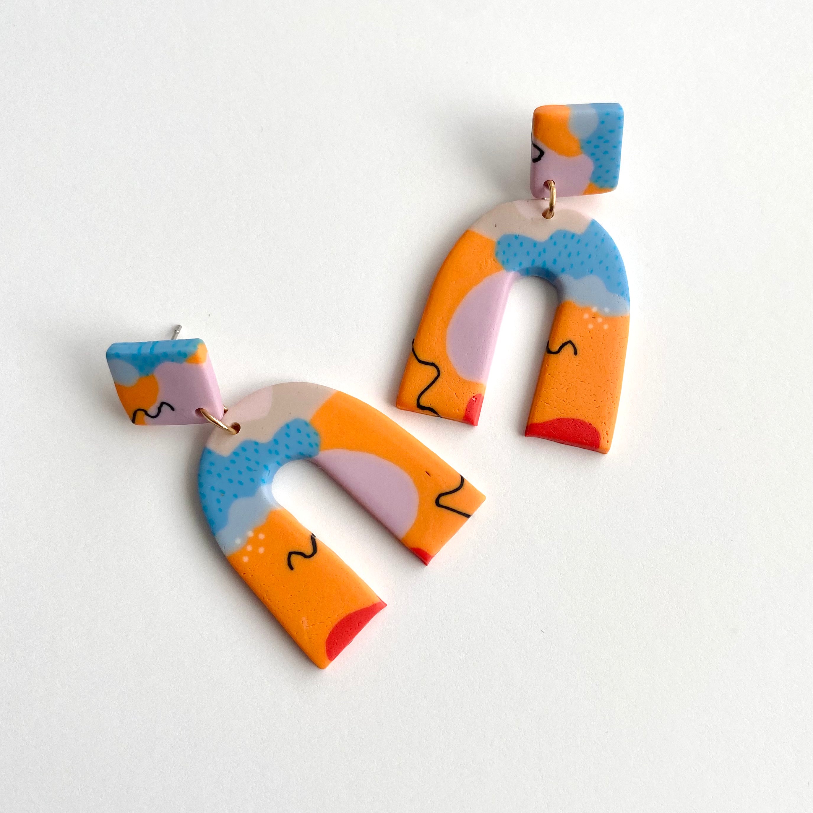 “Doodles” Arch Earrings