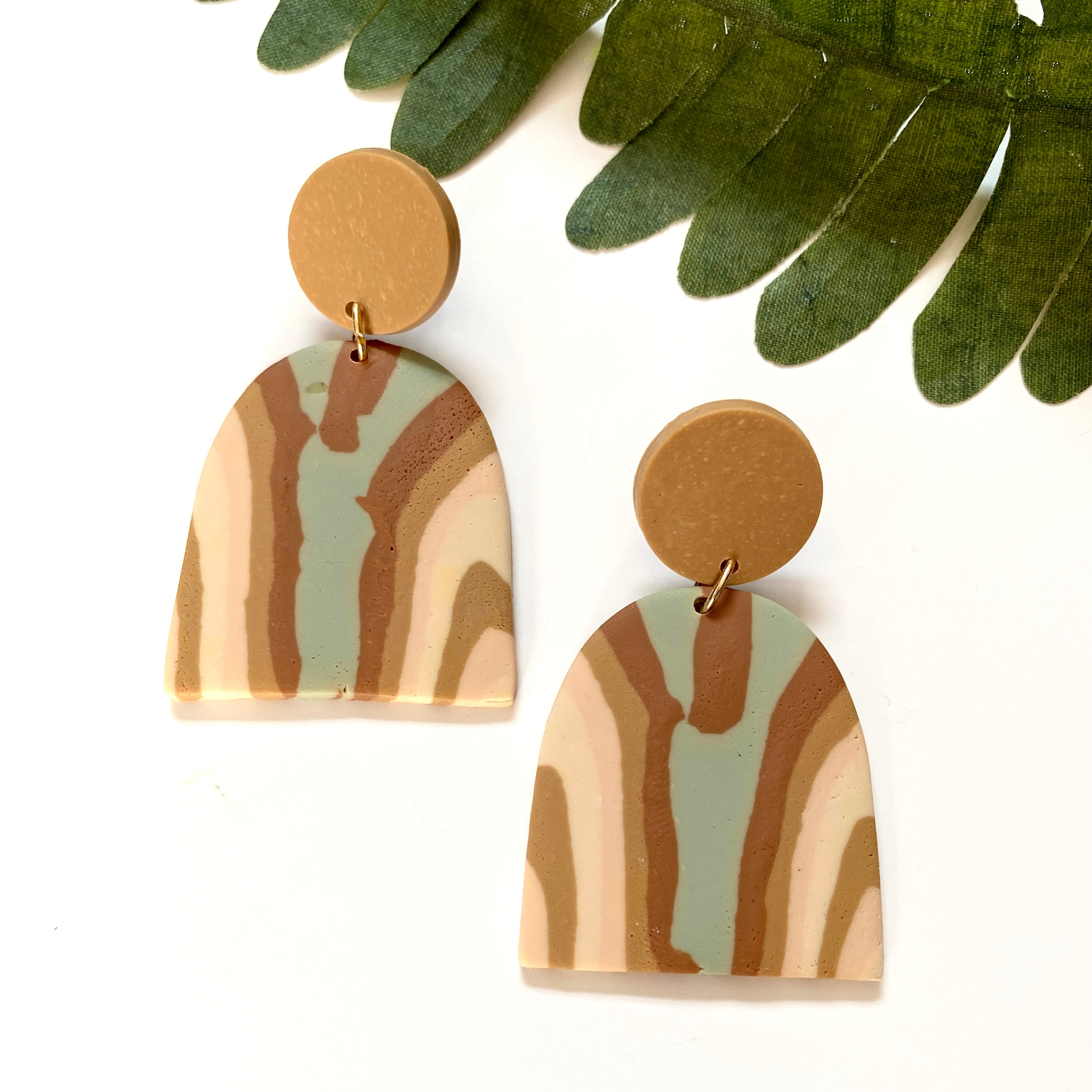 “Desert Sand” Abstract Earrings