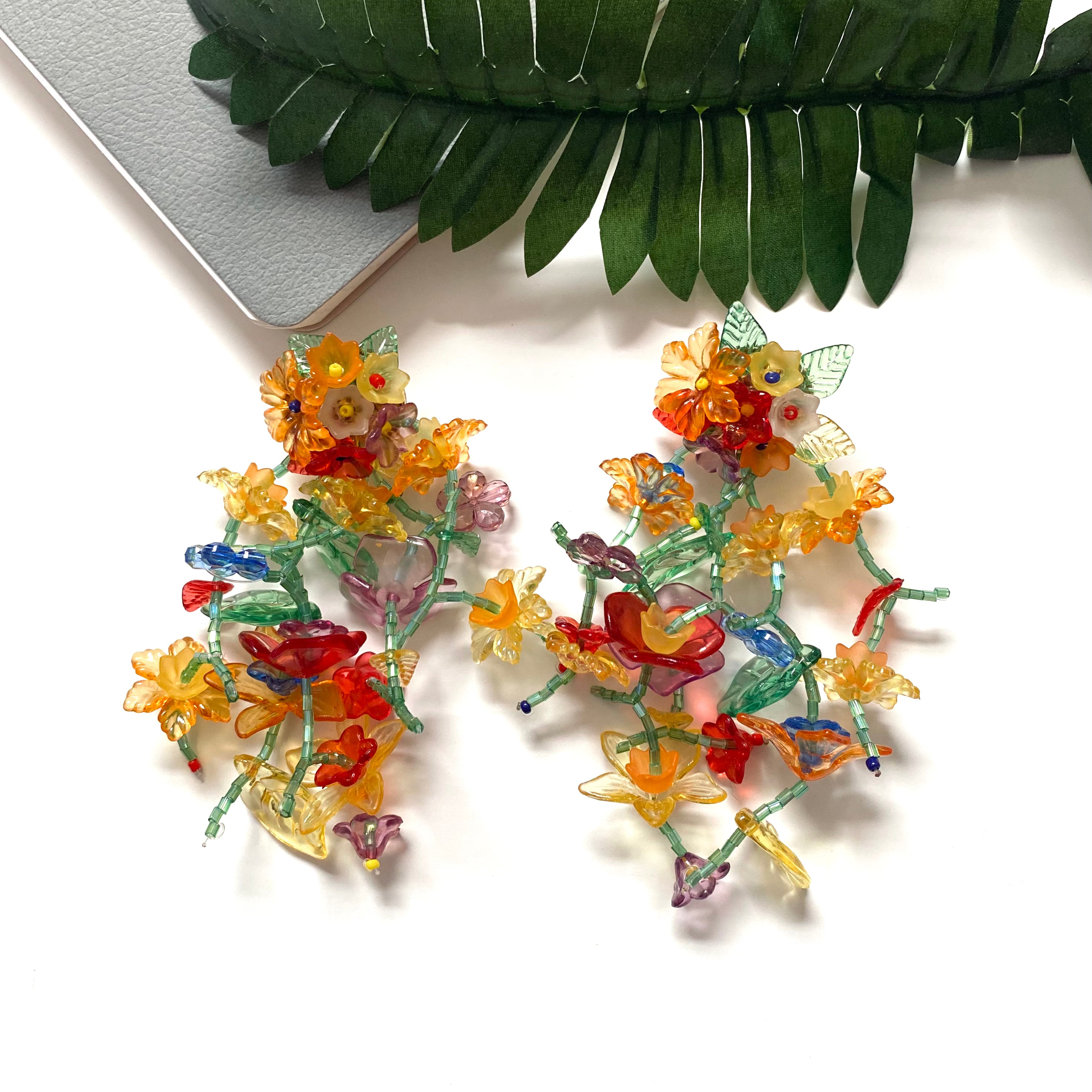“A Flower Bed” Dangle Earrings
