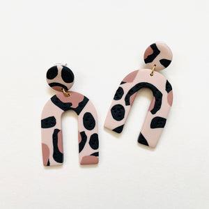 “Spotted” Abstract Arch Earrings
