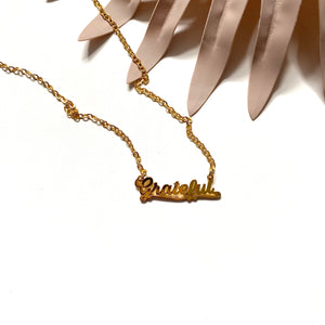 “Grateful” Necklace