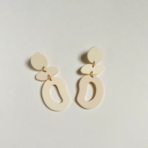 “Tulum” White Clay Earrings