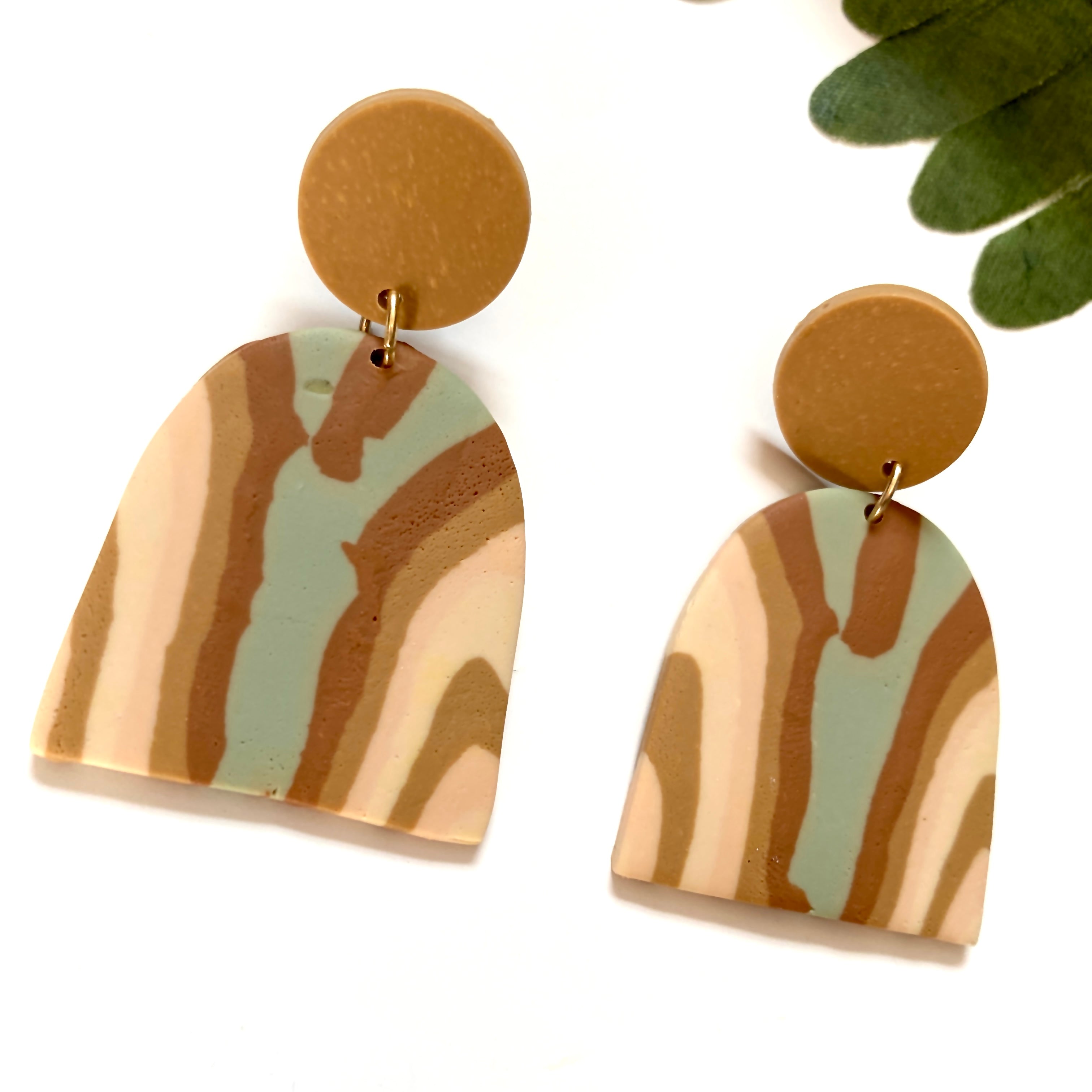 “Desert Sand” Abstract Earrings