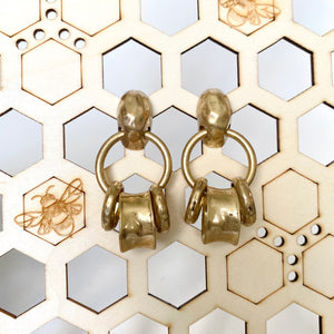 “The Chief” Tribal Gold Earrings