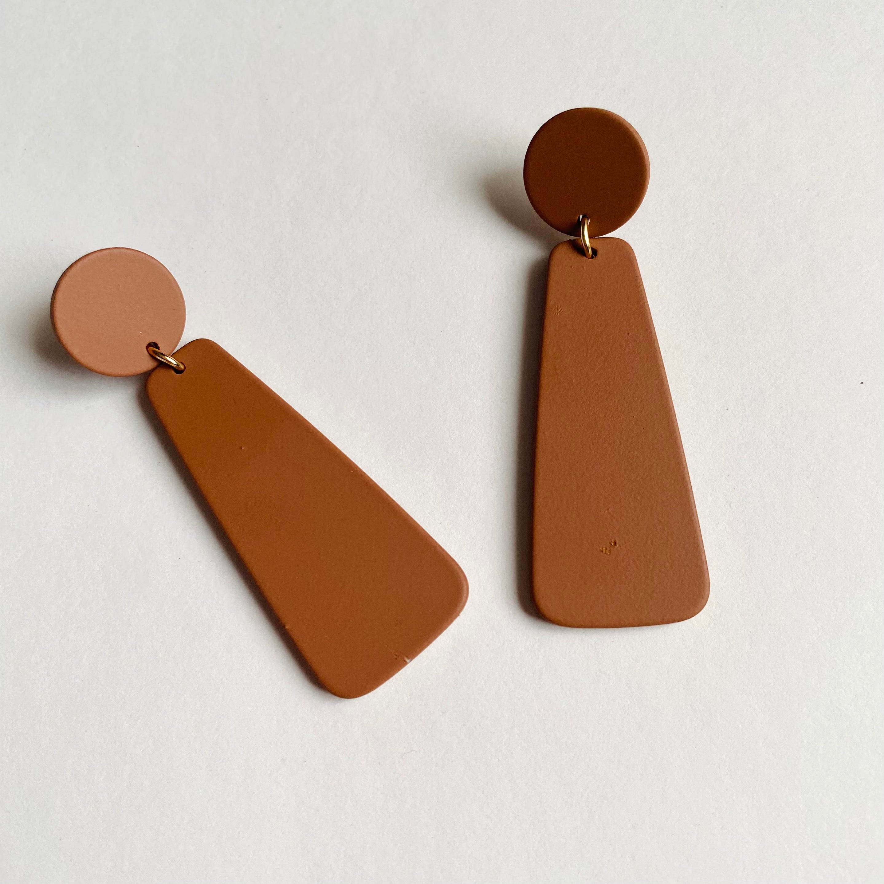 “Caramel Drop” Brown Drop Earrings