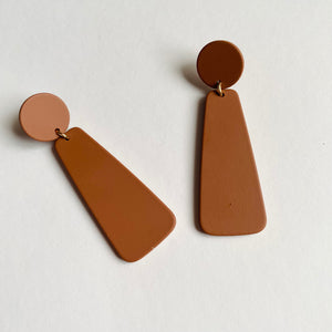 “Caramel Drop” Brown Drop Earrings
