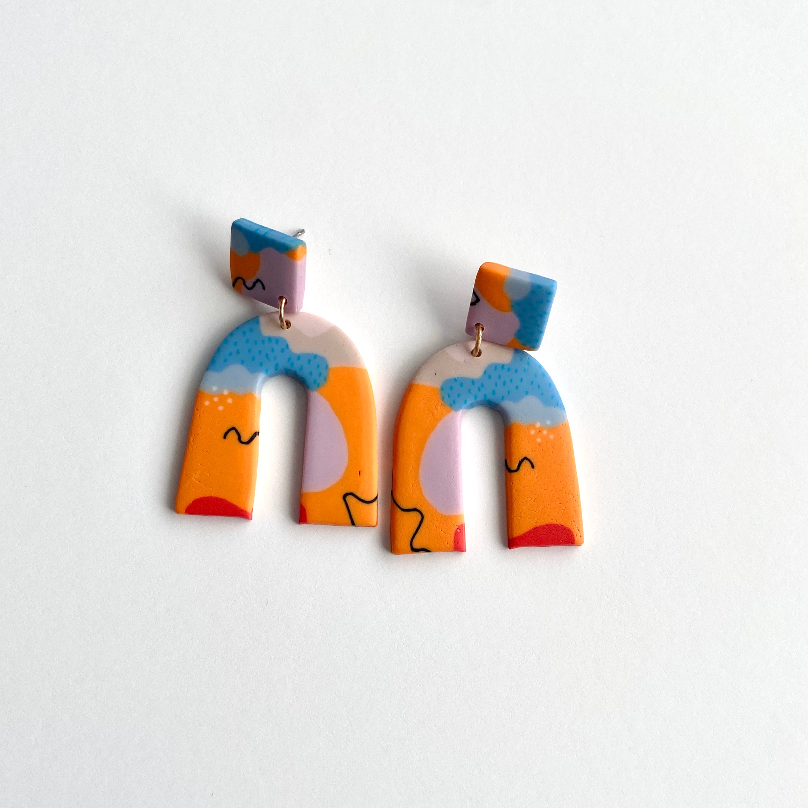 “Doodles” Arch Earrings