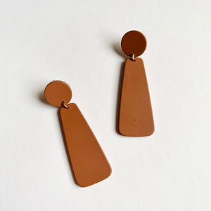 “Caramel Drop” Brown Drop Earrings