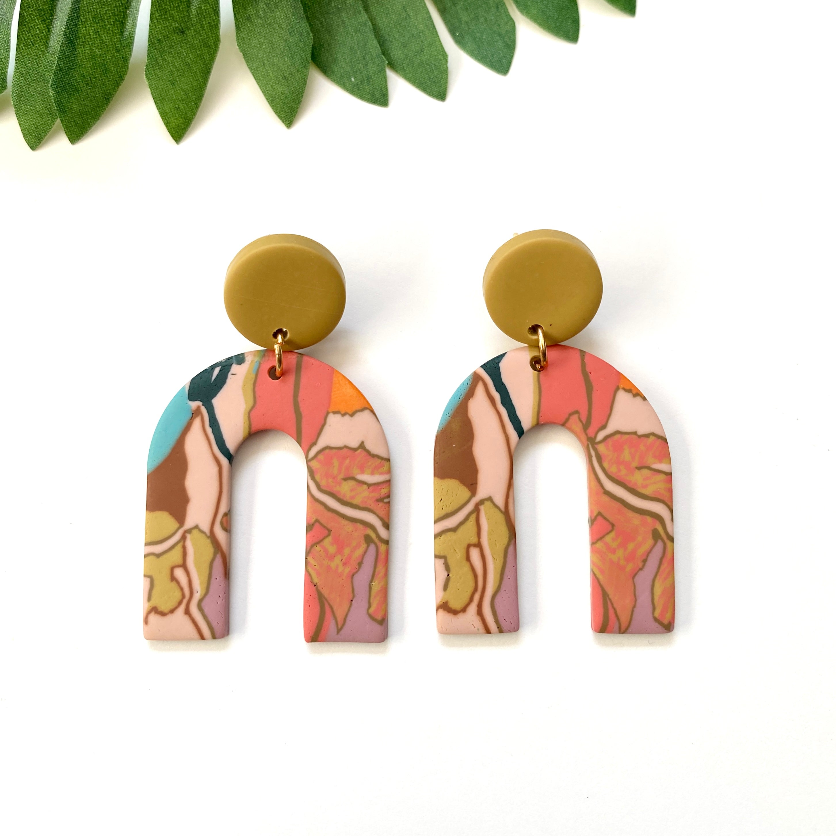 “Falling For You” Arch Earrings