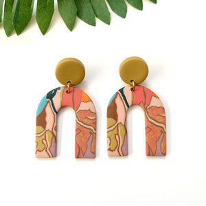 “Falling For You” Arch Earrings