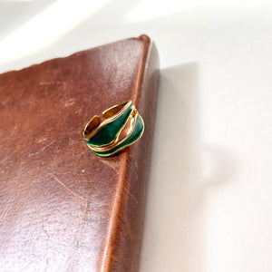 “Dipped” Green Ring
