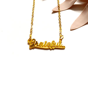 “Grateful” Necklace