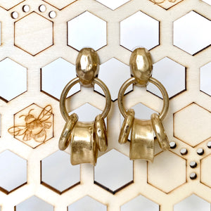 “The Chief” Tribal Gold Earrings